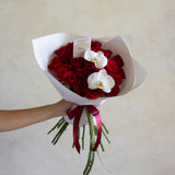 Rosas con Orquideas