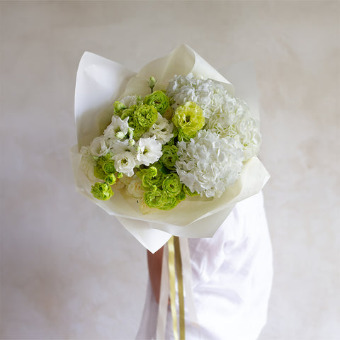 Ramo de Hortensias y Lisianthus