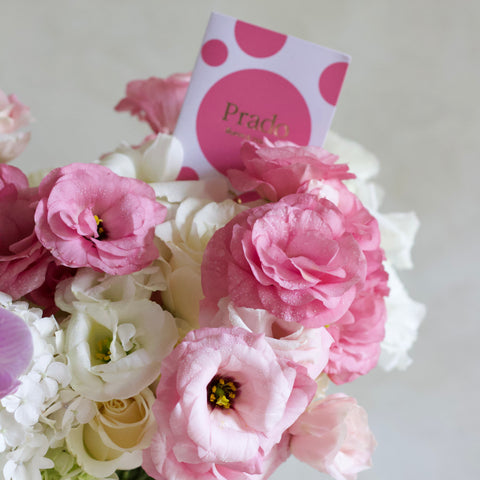 Hortensias con Lisianthus
